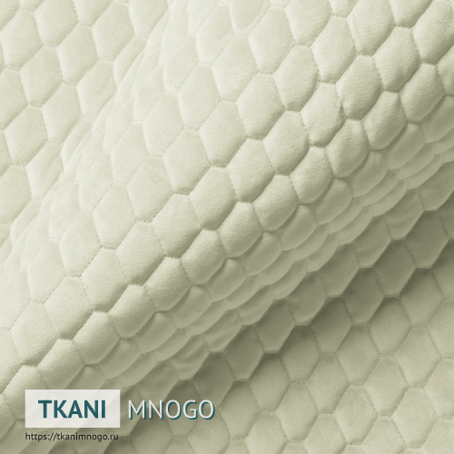 Фото ткани велюра “AY1-2A” (ромб бежевый)