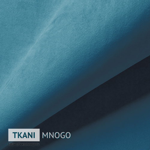 Фото фактуры велюра “AY1-64B” (однотонный голубой)