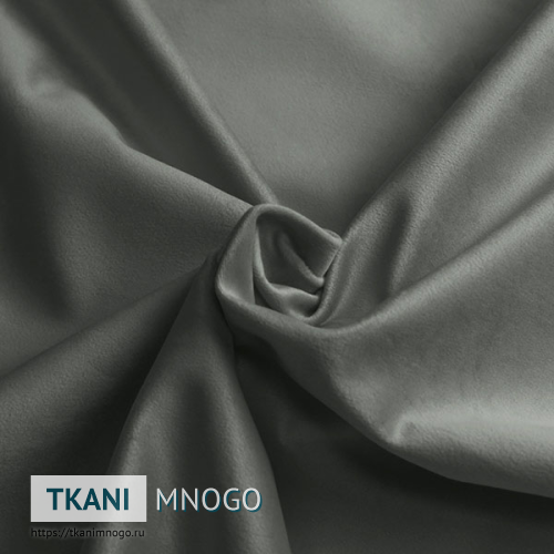 Фото обивки велюра “060” (однотонный серый)