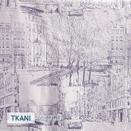 Фото ткани велюра CF “RJB41-2” (город фиолетовый)