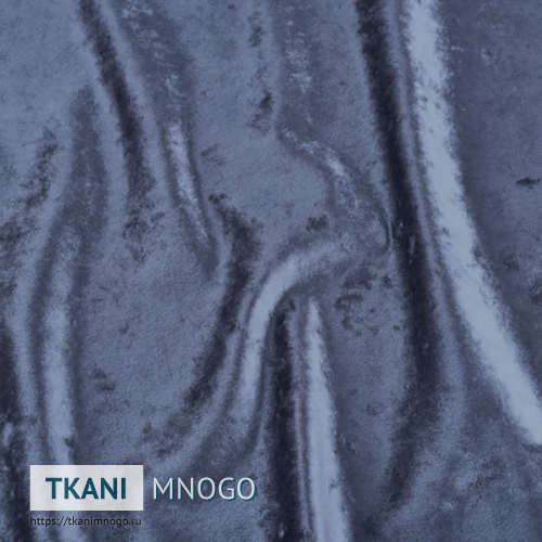 Фото материала велюра “13” (однотонный серый, голубой)