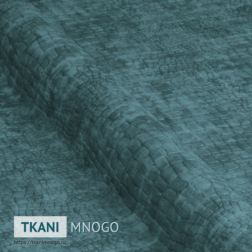 Фото внешнего вида велюра лазерпринт Прованс Ros-11 (Garden/Гарден) анималистический голубой