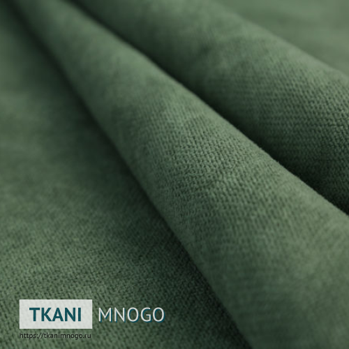 Фото фактуры велюра “71” (однотонный зеленый)