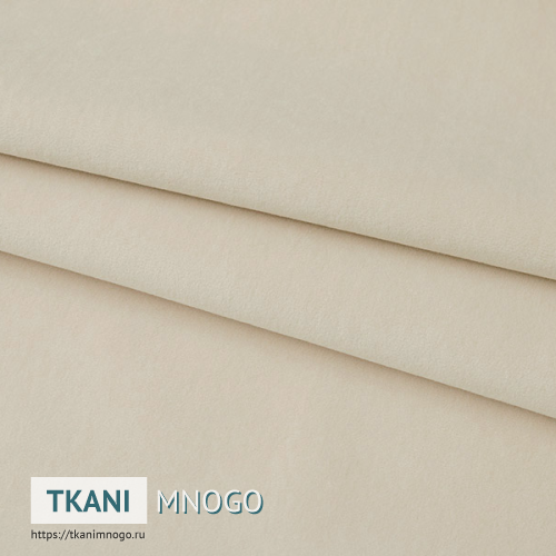 Фото ткани велюра “Viva-2” (однотонный белый)